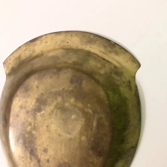 Vintage Brass Pocket Change Dish Trinket Jewelry Key Holder Coin Bowl - Picture 9 of 14